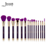 Load image into Gallery viewer, Jessup Brushes 15pcs Purple/Darkviolet Makeup Brushes Set Powder Foundation Eyeshadow Eyeliner Lip Contour Concealer Smudge
