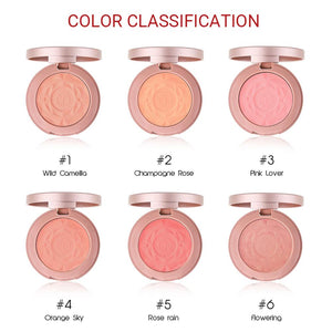 OTWOO Pearlescent Single Color Blusher Face Contour Highlight Powder Cosmetic Long Lasting poudre visage maquillage setting