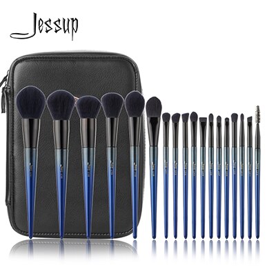 Jessup 18pcs Royal Makeup-Brushes-Set pincel maquiagem Foundation Eyeshadow luxury Brushes T263 Cosmetic Bag CB005 Beauty Tool