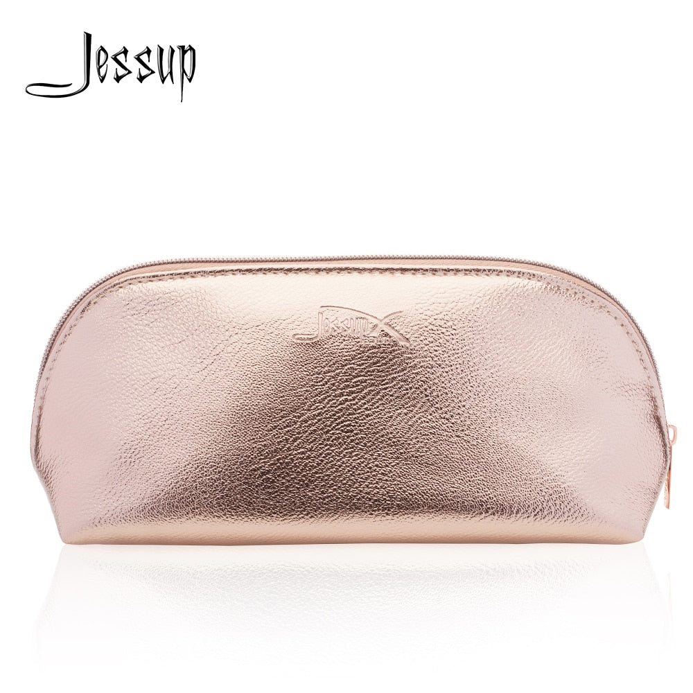 Jessup Golden Cosmetic bag set for Makeup accessories Women bags Make up tools Travel beauty case CB009