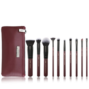 Jessup Makeup Brushes Set & Cosmetic Bag Dropshipping pincel maquiagem Concealer Eyelashes Eyeshadow brushes 10pcs T259 CB004