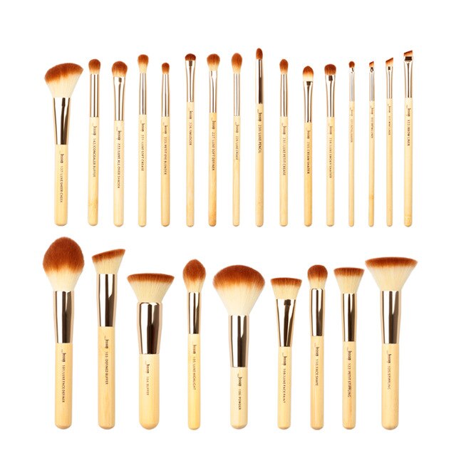 Jessup Brand 25pcs Beauty Bamboo Professional Makeup Brushes Set Make up Brush Tools kit Foundation Powder Blushes Eye Shader