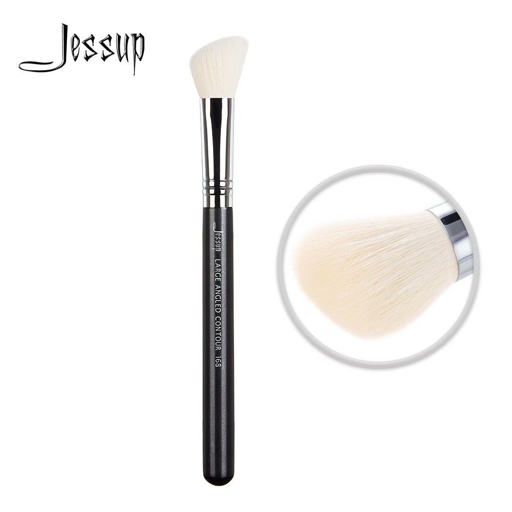 Jessup Makeup Contour Brush of Cheek Beauty tool Large Angled Wood handle Synthetic hair 168