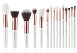 Load image into Gallery viewer, Jessup brushes Pearl White / Rose Gold Professional Makeup Brushes Set Make up Brush Tool Foundation Powder Definer Shader Liner
