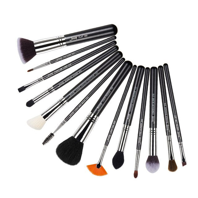Jessup Professional Makeup-Brushes-Set Pearl Black-Silver Fibers Eyeshadow Powder Foundation Luxury Cosmetic Kit 3-34PCS T313