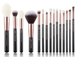 Load image into Gallery viewer, Jessup brushes Rose Gold / Black Professional Makeup Brushes Set Foundation Powder Make up brush Pencil natural-synthetic hair
