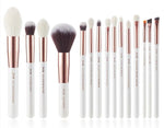 Load image into Gallery viewer, Jessup brushes Rose Gold / Black Professional Makeup Brushes Set Foundation Powder Make up brush Pencil natural-synthetic hair

