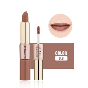 O.TWO.O Lip Makeup Lipstick 12 Colors Matte Lipstick Liquid OTWOO Cosmetics Waterproof Long lasting Lip Gloss Lipstick 2 in 1
