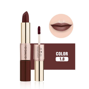 O.TWO.O Lip Makeup Lipstick 12 Colors Matte Lipstick Liquid OTWOO Cosmetics Waterproof Long lasting Lip Gloss Lipstick 2 in 1
