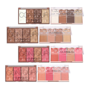 OTWOO Face Shading Contour Powder Palette Bronzer Blusher Cosmetics Long Lasting Easy to Color modify the facial Oil Control