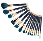 Load image into Gallery viewer, Jessup Makeup Brushes Set 15pcs Blue/Purple Powder Eyeshadow Eyeliner Contour Foundation Cosmetic pincel maquiagem Dropshipping
