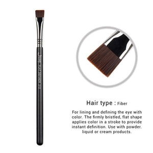 Jessup 1pc Professional Make up Brush Fibre Hair Concealer Eyeliner Blending EyeShader Lip Black- Silver Beauty Cosmetic Tool