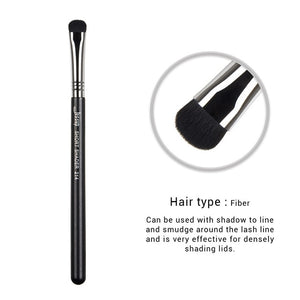 Jessup 1pc Professional Make up Brush Fibre Hair Concealer Eyeliner Blending EyeShader Lip Black- Silver Beauty Cosmetic Tool