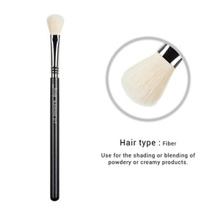 Jessup 1pc Professional Make up Brush Fibre Hair Concealer Eyeliner Blending EyeShader Lip Black- Silver Beauty Cosmetic Tool