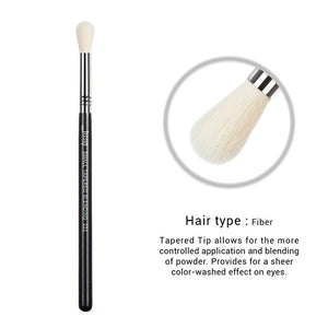 Jessup 1pc Professional Make up Brush Fibre Hair Concealer Eyeliner Blending EyeShader Lip Black- Silver Beauty Cosmetic Tool