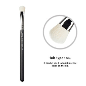 Jessup 1pc Professional Make up Brush Fibre Hair Concealer Eyeliner Blending EyeShader Lip Black- Silver Beauty Cosmetic Tool