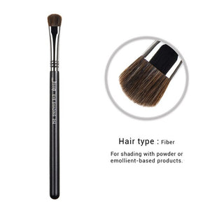 Jessup 1pc Professional Make up Brush Fibre Hair Concealer Eyeliner Blending EyeShader Lip Black- Silver Beauty Cosmetic Tool