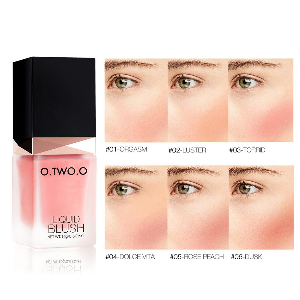 OTWOO Glitter Liquid Blusher Silky Lasting Natural Cheek Rouge Cosmetic Long Lasting Easy to Use Improve skin healthy radiant