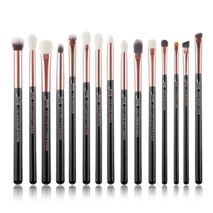 Jessup Rose Gold/Black Professional Makeup Brushes Set Make up Brush Tools kit Eye Liner Shader natural-synthetic hair