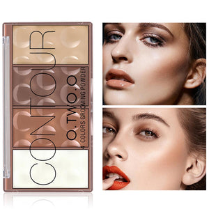 OTWOO 4 Color Face Shading Contour Powder Palette Foundation Concealer Bronzer Blusher Cosmetics  Face Makeup Base
