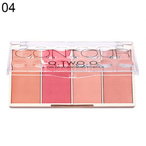 OTWOO 4 Color Face Shading Contour Powder Palette Foundation Concealer Bronzer Blusher Cosmetics  Face Makeup Base
