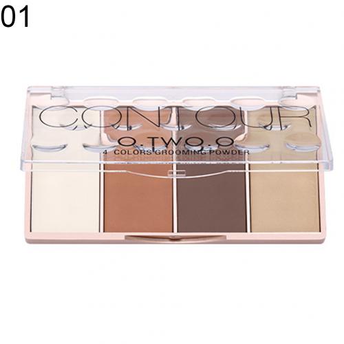 OTWOO 4 Color Face Shading Contour Powder Palette Foundation Concealer Bronzer Blusher Cosmetics  Face Makeup Base
