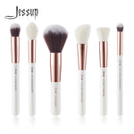 Load image into Gallery viewer, Jessup Pearl White / Rose Gold Professional Makeup Brushes Set Beauty Tools Make up Brush Buffer Paint Cheek Highlight Powder
