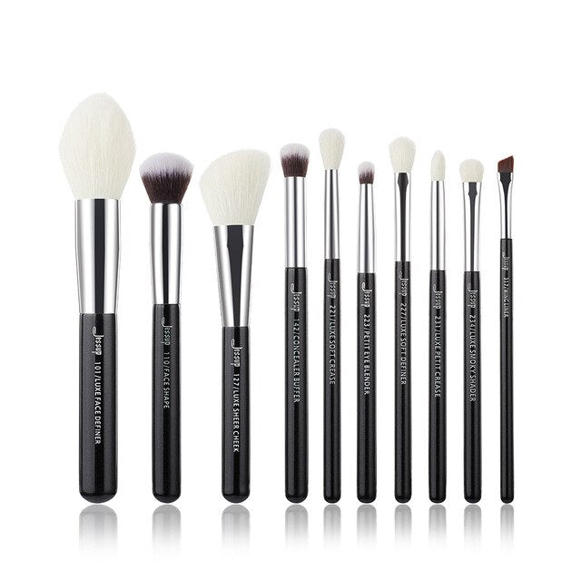 Jessup set Black / Rose Gold Professional Makeup Brushes Set Beauty Tool Make up Brush Foundation Powder Definer Shader Liner