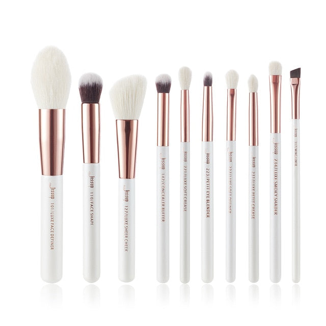 Jessup set Black / Rose Gold Professional Makeup Brushes Set Beauty Tool Make up Brush Foundation Powder Definer Shader Liner