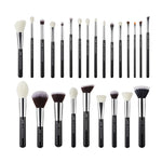 Load image into Gallery viewer, Jessup Black/Silver Professional Makeup Brushes Set Foundation Powder Eyeshadow Make up Brush Blushes natural-synthetic hair
