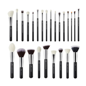 Jessup Black/Silver Professional Makeup Brushes Set Foundation Powder Eyeshadow Make up Brush Blushes natural-synthetic hair
