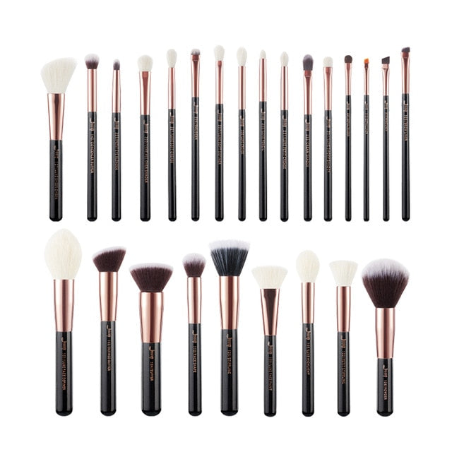 Jessup Black/Silver Professional Makeup Brushes Set Foundation Powder Eyeshadow Make up Brush Blushes natural-synthetic hair