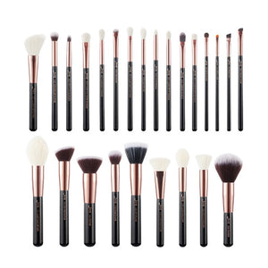 Jessup Black/Silver Professional Makeup Brushes Set Foundation Powder Eyeshadow Make up Brush Blushes natural-synthetic hair