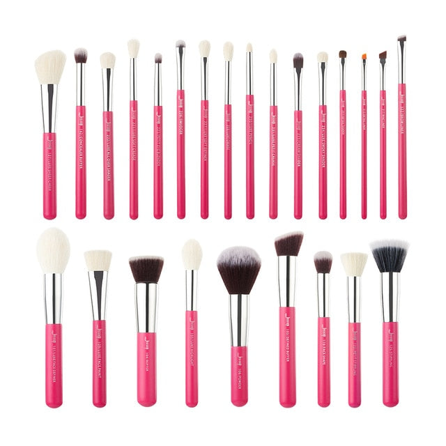 Jessup Black/Silver Professional Makeup Brushes Set Foundation Powder Eyeshadow Make up Brush Blushes natural-synthetic hair