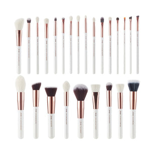 Jessup Black/Silver Professional Makeup Brushes Set Foundation Powder Eyeshadow Make up Brush Blushes natural-synthetic hair