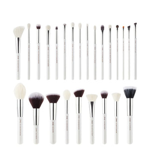 Jessup Black/Silver Professional Makeup Brushes Set Foundation Powder Eyeshadow Make up Brush Blushes natural-synthetic hair