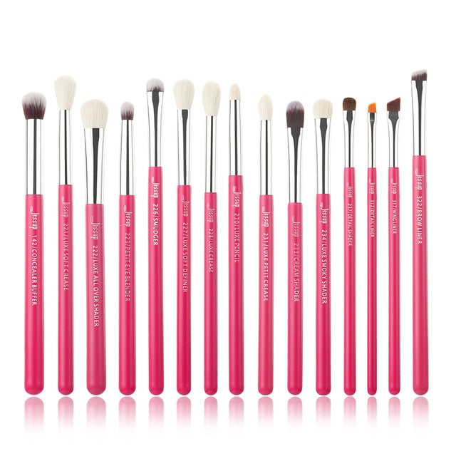 Jessup Rose Gold/Black Professional Makeup Brushes Set Make up Brush Tools kit Eye Liner Shader natural-synthetic hair