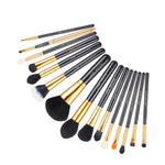 Load image into Gallery viewer, Jessup make up brush Set Purple/Gold brochas maquillaje Synthetic-Hair Cosmetic Kit Powder Foundation Blush Lipsticks 15pcs
