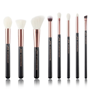 Jessup Pearl White/ Rose Gold Professional Makeup Brushes Brush Set Make up Tool kit Foundation Stippling natural-synthetic hair