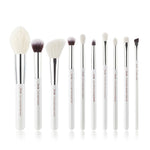 Load image into Gallery viewer, Jessup 10pcs Pearl White / Rose Gold Professional Makeup Brushes Set Make up Brush Tools Foundation Powder Definer Shader Liner
