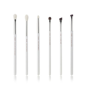 Jessup 6pcs Pearl White / Rose Gold Professional Makeup Brushes Set Make up Brush Tool Eye Shader Liner natural-synthetic hair