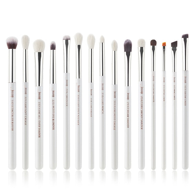Jessup Rose-carmin/Silver Makeup Brushes brushes Set professional Make up Brush Tools kit EyeLiner Shader natural-synthetic hair