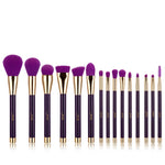 Load image into Gallery viewer, Jessup brushes 15pcs Makeup Brushes Set brush Powder Foundation Eyeshadow Eyeliner Lip Contour Concealer Smudge Blue/Darkgreen
