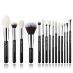 Load image into Gallery viewer, Jessup Brand Black/Silver Professional Makeup Brushes Brush set Beauty Tools Make up Foundation Powder natural-synthetic hair
