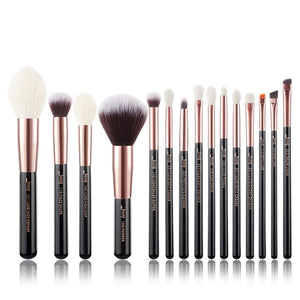 Jessup Brand Black/Silver Professional Makeup Brushes Brush set Beauty Tools Make up Foundation Powder natural-synthetic hair