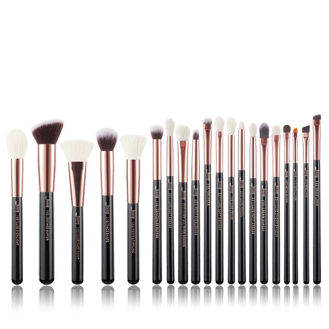 Jessup Black/Silver Professional Makeup Brushes Set Make up Brush Tools kit Foundation Powder Brushes natural-synthetic hair