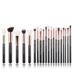 Load image into Gallery viewer, Jessup Black/Silver Professional Makeup Brushes Set Make up Brush Tools kit Foundation Powder Brushes natural-synthetic hair
