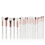 Load image into Gallery viewer, Jessup Black/Silver Professional Makeup Brushes Set Make up Brush Tools kit Foundation Powder Brushes natural-synthetic hair
