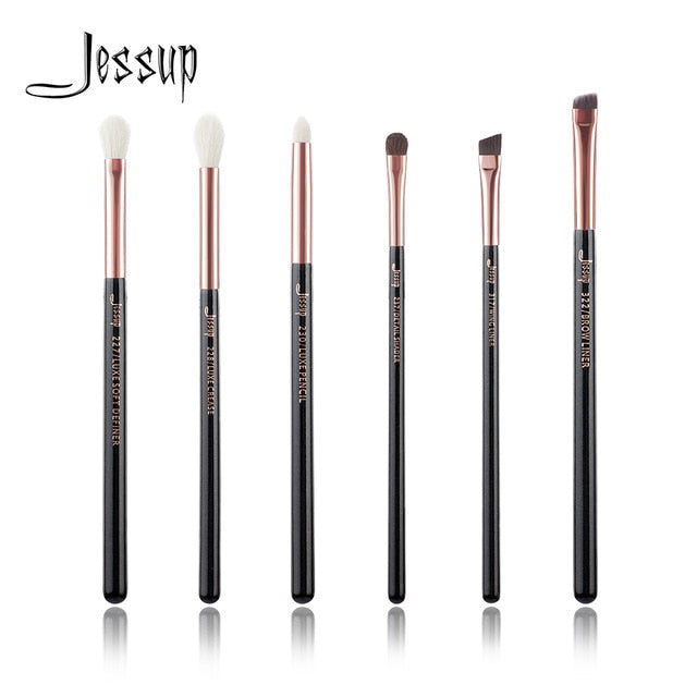 Jessup Black/Silver Professional Makeup Brushes Set Make up Brush Beauty Tools kit Eye Shader Liner natural-synthetic hair