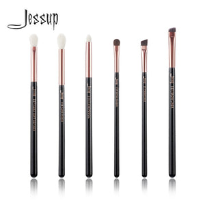 Jessup Black/Silver Professional Makeup Brushes Set Make up Brush Beauty Tools kit Eye Shader Liner natural-synthetic hair
